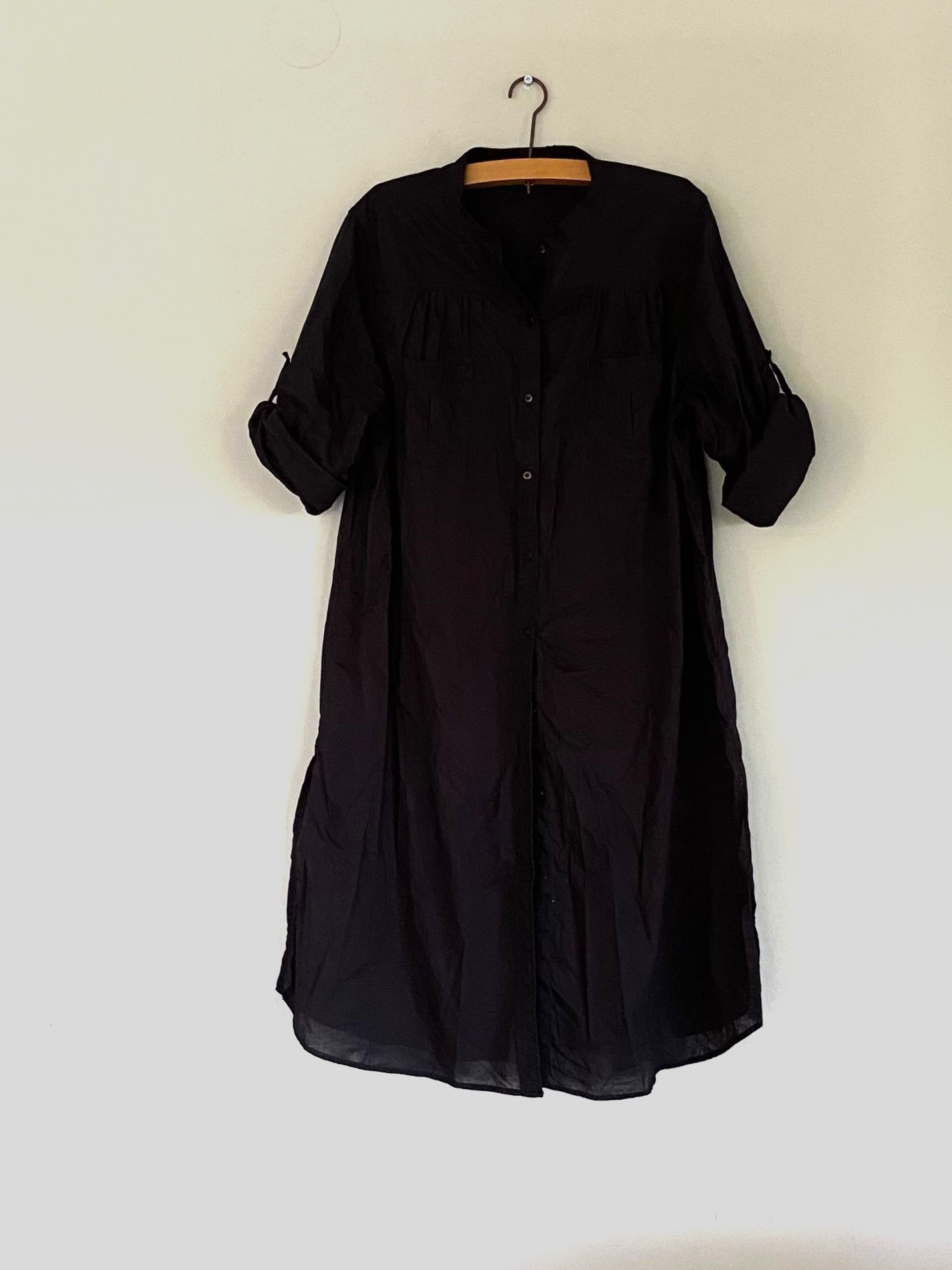 Black cotton dress /shirt – CAPRICCIO